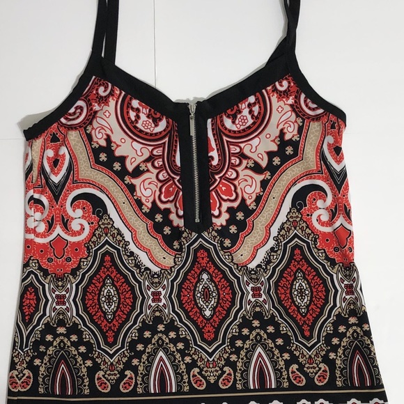 INC International Concepts Black & Orange Top P-S - Picture 2 of 8